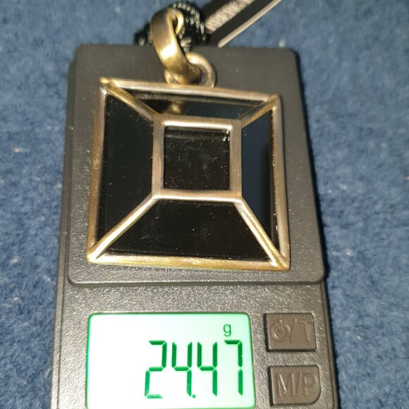 Large Dyrberg/Kern Copenhagen Black Art Deco Pendant - Picture 11 of 11